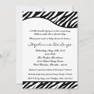 Invitation 5x7 White Tiger Anima Imprimer Baby shower Invitat
