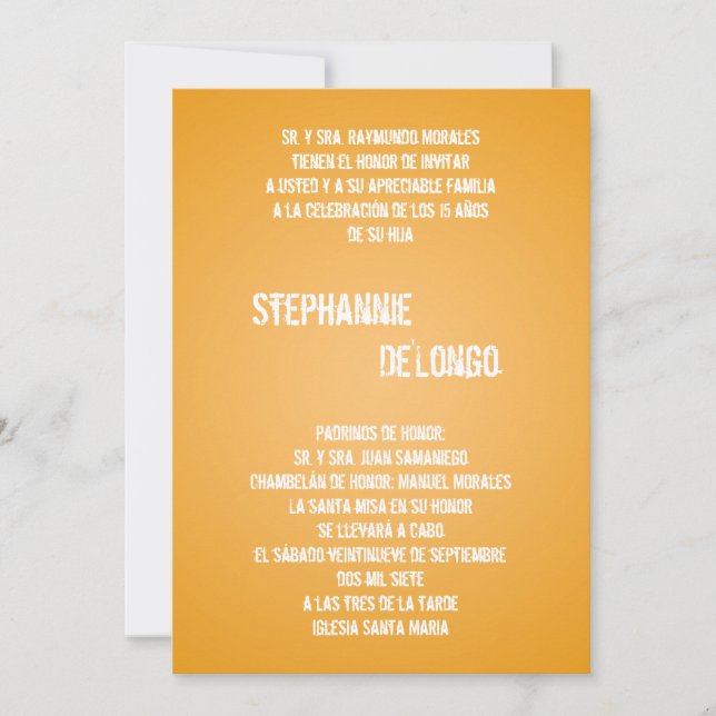 Invitation 5x7 Yello DJ Spin Tourne-disque Quinceanera Invita (Devant)