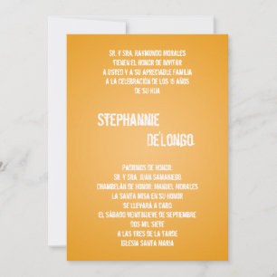 Invitation 5x7 Yello DJ Spin Tourne-disque Quinceanera Invita