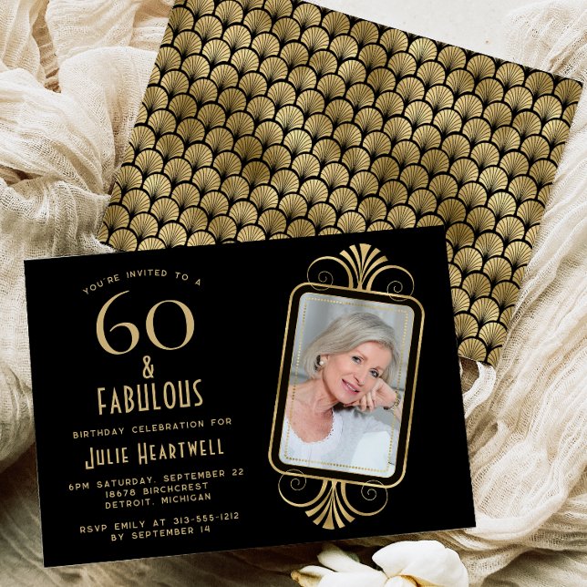 Invitation 60 ans et Fabuleux Déco 60e anniversaire (Créateur téléchargé)