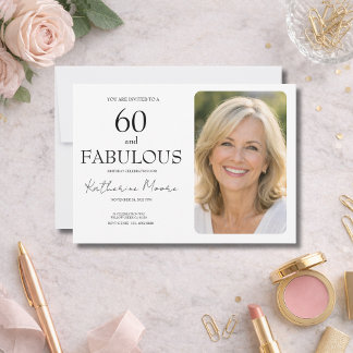 Invitation 60 ans et Fabuleux Photo Fête d'anniversaire 60 a
