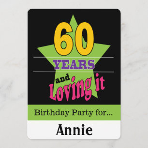 Invitation 60 ans et l'amour