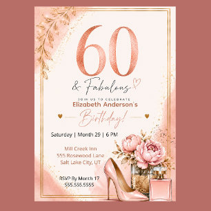 Invitation 60 ans Fabulueuse Pivoine et Parfum
