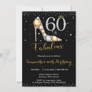 Invitation 60 et fabuleux diamants talons hauts 60e anniversa