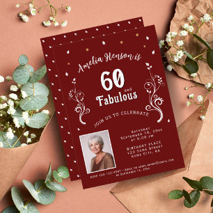 Invitation 60 et Fabulous Foliage Rouge 60e anniversaire Phot