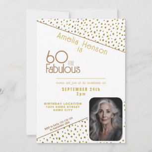 Invitation 60 et Fabulous Gold Parties scintillant Photo 60e 