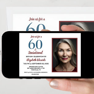 Invitation 60 et fête sensationnelle d'anniversaire