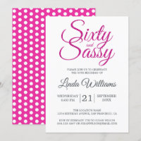 60 et Sassy Pink Parties scintillant 60e fête d'an