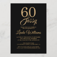 60 et soixantième fête d'anniversaire d'or noir