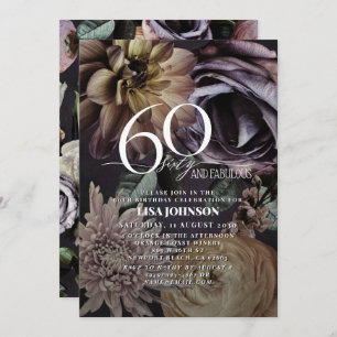 Invitation 60 & Fabuleux Moderne Dark Moody Purple Floral