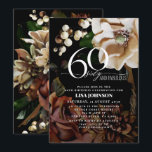 Invitation 60 & Fabulous Dark Moody Neutral Magnolia Floral<br><div class="desc">Célébrez votre 60e anniversaire en style avec cette magnifique Invitation Florale de Magnolia Neutre Moody 60 & Fabulous Dark Moody. Là où le raffinement côtoie la vitalité féminine, cette belle disposition présente des fleurs luxuriantes en terre cuite gelées dans le temps, et une touche de luxe sous forme de tons...</div>