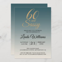 60 Sassy Gold Emerald Ombre 60e fête d'anniversair