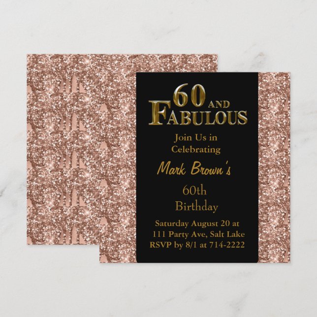 Invitation 60e anniversaire  (Devant / Derrière)