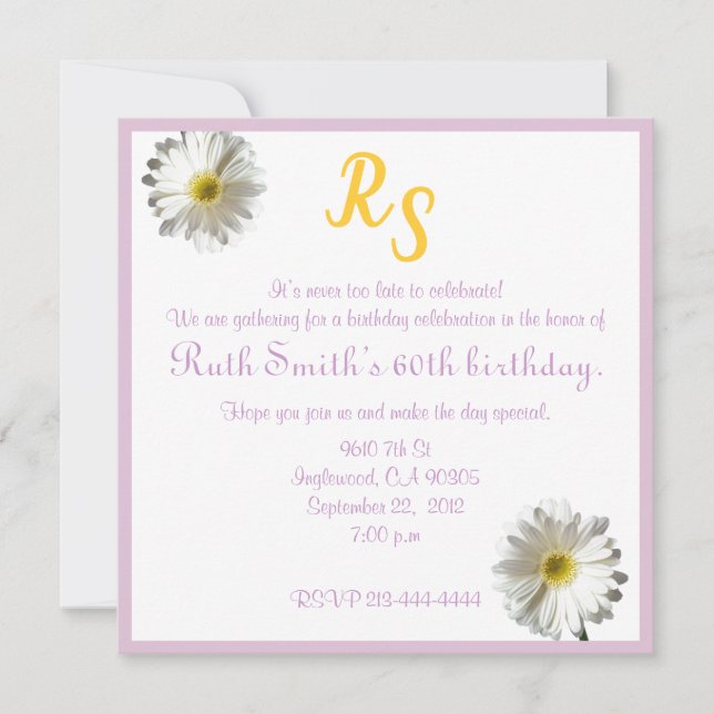 Invitation 60e anniversaire (Devant)