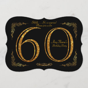 Invitation 60e anniversaire 60e anniversaire, grand Gatsby, n
