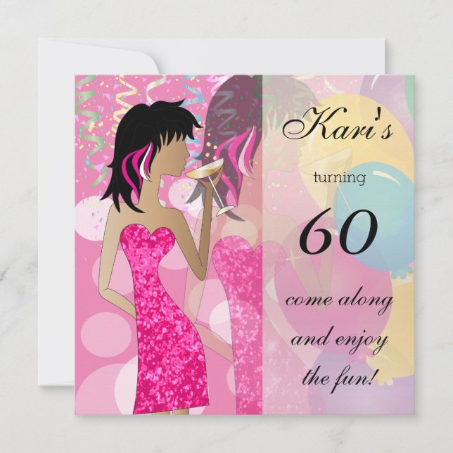 Invitation 60e anniversaire Bash Party (Devant)