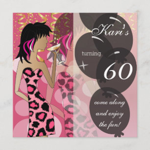 Invitation 60e anniversaire Bash Party MODÈLE DO-IT-YOURS