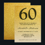 Invitation 60e anniversaire Black Gold Parties scintillant Sp<br><div class="desc">Célébrez votre fête d'anniversaire avec cette Glam élégant classique élégant noir Jaune or Parties scintillant étincelante Invitation de carte d'anniversaire.</div>