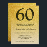 Invitation 60e anniversaire Black Gold Parties scintillant Sp<br><div class="desc">Célébrez votre fête d'anniversaire avec cette Glam élégant classique élégant noir Jaune or Parties scintillant étincelante Invitation de carte d'anniversaire.</div>