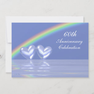 Invitation 60e anniversaire Coeurs de diamants