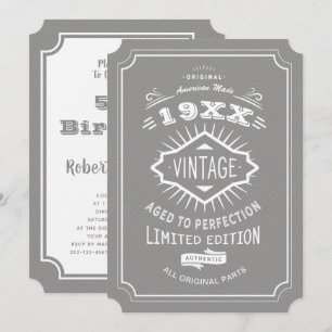 Invitation 60e anniversaire Couleur personnalisée Edition lim