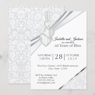 Invitation 60e anniversaire de diamant Conception