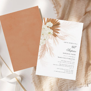 Invitation 60e anniversaire de fête Pampas Grass Custom