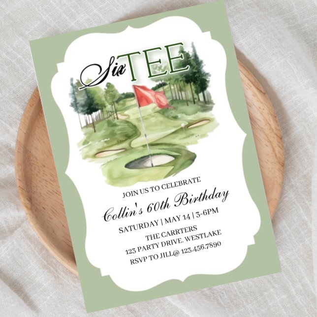 Invitation 60e ANNIVERSAIRE DE GOLF (Créateur téléchargé)
