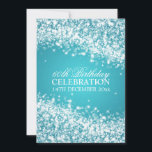 Invitation 60e anniversaire de la Fête des Fleurs<br><div class="desc">Elegant 60th Birthday Party design with sophisticated Sparkling Wave Blue,  custom name and date and additional text. Impress your family and friends with this stylish and moderne design.</div>