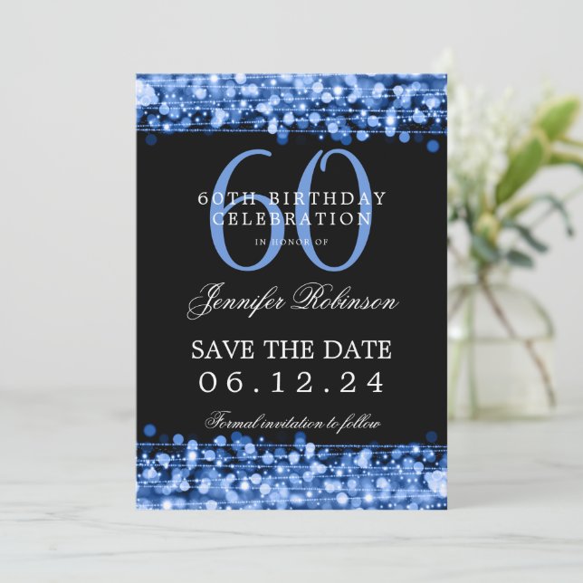 Invitation 60e anniversaire de la Marine Sauvez la date (Debout devant)