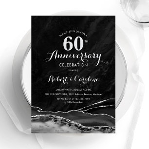 Invitation 60e anniversaire de l'argent noir