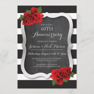 Invitation 60e Anniversaire de Mariage Argent Diam