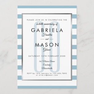 Invitation 60e anniversaire de Mariage de diamant Classic Art