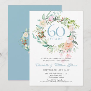 Faire Part 60 Ans De De Mariages Zazzle