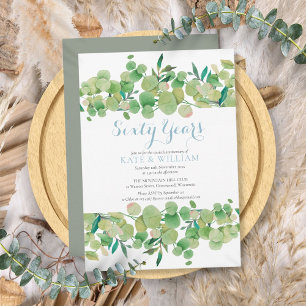 Invitation 60e anniversaire de Mariage diamant verdure