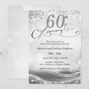 Invitation 60e anniversaire de mariage Élégant imprimable