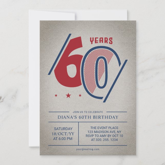 Invitation 60e anniversaire de Retro (Devant)