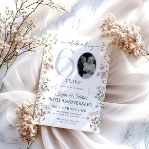 Invitation 60e anniversaire de Wildflower Photo