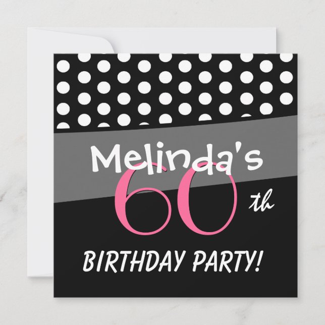 Invitation 60e anniversaire des Pois noirs de rose blanche (Devant)