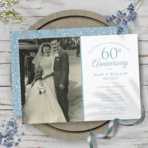 Invitation 60e anniversaire Diamond Confetti Mariage Photo