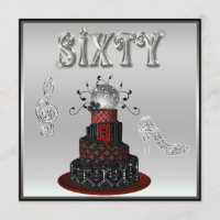 60e anniversaire Disco Diva Cake Silver Sparkle He