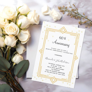 Invitation 60e anniversaire du mariage de Gatsby en diamant