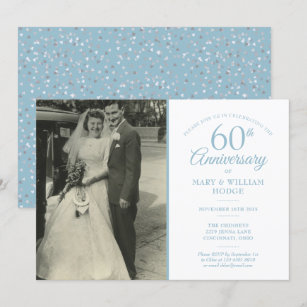 Faire Part 60 Ans De De Mariages Zazzle