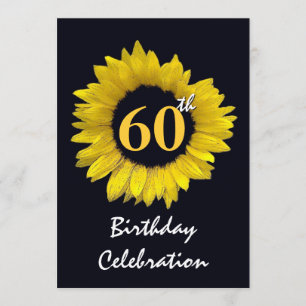Invitation 60e anniversaire du tournesol jaune