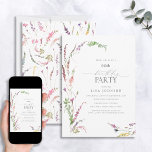 Invitation 60e anniversaire Elégant Fleur sauvage aquarelle f<br><div class="desc">Jouez-vous une fête pour un 60e anniversaire spécial ? Faites une déclaration inoubliable avec notre Elegant Fleur sauvage Floral Watercolor Invitation! Avec un agencement décontracté de lavande lilas douce, de fleurs sauvages rose vif, jaunes et bleus poussiéreux et une belle végétation botanique, cette magnifique invitation à faire de votre événement...</div>