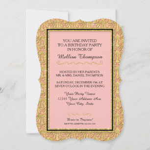 Invitation 60e Anniversaire Fête Glam Grand Gatsby Style