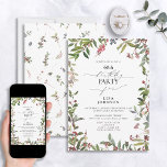 Invitation 60e anniversaire Fleur sauvage d'hiver Berry Water<br><div class="desc">Célébrez un 60e anniversaire en style avec cette incroyable invitation de Berry Watercolor Fleur sauvage d'hiver de 60e anniversaire! Doté d'un cadre élégant de magnifiques fleurs sauvages d'aquarelle naturelle et de baies rouges, il crée le cadre idéal pour honorer cette occasion spéciale. De plus, vous pouvez customiser l'invitation avec des...</div>