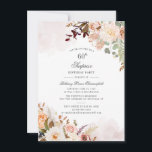 Invitation 60e anniversaire Floral Greenery Party<br><div class="desc">Botanical Pastel Floral 60th Birthday Party Invitation Carte postale vous pouvez facilement customiser avec les détails de votre fête en cliquant sur le bouton "Personnaliser". Avec bouquet floral moderne succulent et écriture typographie moderne. Parfait pour une invitation surprise pour une fête pour toute célébration de jalon</div>