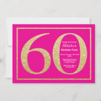 60e anniversaire Hot Pink et Parties scintillant o