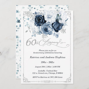 Invitation 60e anniversaire Mariage Élégant Imprimable